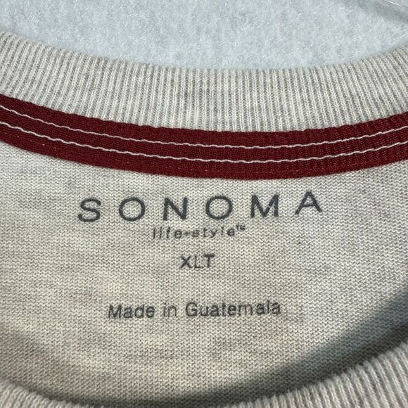 Sonoma Crew Neck Pullover Sweater Shirt Men's XLT 100% Cotton Long sleeve NWT - Picture 3 of 8